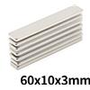 NONE Magnete al neodimio super potente da 60x10x3 mm N35, potente magnete permanente NdFeB per frigorifero, magneti fai da te