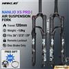 NANLIO Forcella Ammortizzata Nanlio X5 PRO MTB con Escursione di 120mm, 26 27.5 29 Pollici, Leggera 1.8kg, per Mountain Bike XC + Regalo Omaggio
