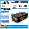 Lidpm Nuovissima Batteria al Litio LiFePO4 12V 24V 100Ah 200Ah 300Ah 400Ah con BMS 100A, oltre 6000 cicli, per Inverter Solare RV