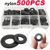 NONE Kit di O-Ring in Nylon M2-M10, Rondelle Piatte, Guarnizioni, Accessori per Viti e Bulloni, Rondelle Isolanti Multiuso, Kit Universale di O-Ring 500 Pezzi