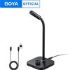 BOYA Microfono a condensatore BOYA CM40 con gancio flessibile, USB Plug & Play, riduzione del rumore ENC 360° ° Regolazione della porta da 3,5 mm per meeting, streaming, podcast, PC, laptop, telefono
