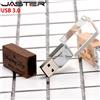 JASTER Fotografia di Matrimonio Personalizzata con LOGO, Chiavette USB 3.0 in Legno e Cristallo, 64GB 32GB 16GB 4GB, Memoria USB