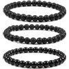 HT Gimini Bracciale elastico in pietra naturale 6mm fascino uomo nero lava blu perline braccialetti a filo per donna gioielli per meditazione yoga pulseira