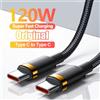 NONE Cavo PD 120W per ricarica rapida di alta qualità, da USB-C a USB-C, cavo dati per ricarica super rapida per iPhone, Xiaomi Pro Max, Samsung.