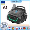 WYBOT Robot aspirapolvere senza fili WYBOT A1 per piscine a fondo piatto fino a 100 m², autonomia di 120 minuti, batteria da 2600 mAh, aspirazione di 2140 GPH, doppio motore a spazzole, pulizia avanzata dei