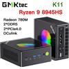 GMKtec K11 Mini PC da Gaming con AMD Ryzen 9 8945HS, Windows 11 Pro, Radeon 780M, DDR5 5600MHz, 32GB, SSD da 1TB, WIFI6, BT5.2, Computer per Gamer