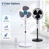 NONE Ventilatore a piantana regolabile in altezza da 65W H128, ventilatore da pavimento oscillante a 3 velocità con telecomando, nero e bianco opzionale, silenzioso per casa, camera da letto, soggiorno