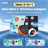 Carlinkit Adattatore Wireless CarlinKit 5.0 Mini Ultra 3 per CarPlay e Android Auto, Compatibile con Auto Dotate di CarPlay e Android Auto Cablato, Aggiornamento OTA, Smart Box