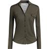 MAJESTIC FILATURES - Camicie e bluse tinta unita - Verde scuro