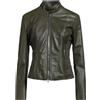 STREET LEATHERS - Giacca biker - Verde scuro