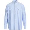 GIAMPAOLO - Camicia tinta unita - Celeste