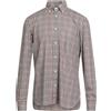LUIGI BORRELLI NAPOLI - Camicia a quadri - Marrone