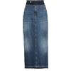 MANILA GRACE - Gonna jeans - Blu