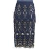 ELISABETTA FRANCHI - Gonna midi - Blu navy
