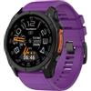 MELEJIA 26mm Cinturino di Ricambio Compatibile con Garmin Instinct 3 50mm/Fenix 8 51mm/Fenix 7X/7X Pro/6X Pro/Epix Pro 51mm, 26mm Ricambio Cinturino, Regolabile Silicone Cinturini-Viola
