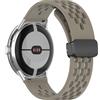 MELEJIA Cinturino Silicone Compatibile con Google Pixel Watch 4 41mm/3 41mm/Pixel Watch 2/1, Regolabile Ricambio Cinturino, Chiusura Magnetica Sportiva Silicone Cinturini-Grigio Scuro