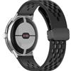 MELEJIA Cinturino Silicone Compatibile con Google Pixel Watch 4 41mm/3 41mm/Pixel Watch 2/1, Regolabile Ricambio Cinturino, Chiusura Magnetica Sportiva Silicone Cinturini-Nero