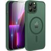 TQIAHF Magnetica Cover per iPhone 13 PRO Max con 2 Pellicola Vetro Temperato Protezione Schermo Compatibile con Magsafe Case Militare Antiurto Opaca Telefono Custodia per iPhone 13 PRO Max,Verde