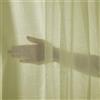 Deconovo Tende per Interni Eleganti in Voile Effetto Lino con Fettuccia - 2 Pezzi Trasparenti Morbidi, Filtrano la Luce Naturale, 140x260 cm, Ideali per Soggiorno e Camera da Letto, Verde