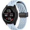 MELEJIA 20mm Cinturino Silicone Compatibile con Garmin Vivoactive 5/Venu Sq 2/Venu 2 Plus/Forerunner 570 42mm, 20mm Ricambio Cinturino, Regolabile Chiusura Magnetica, Silicone Cinturini-Azzurro Chiaro