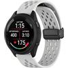 MELEJIA 22mm Cinturino Silicone Compatibile con Garmin Forerunner 570 47mm/Forerunner 970/Venu 4 45mm/Venu 3, 22mm Ricambio Cinturino, Regolabile Chiusura Magnetica, Silicone Cinturini-Grigio Chiaro