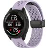 MELEJIA 20mm Cinturino Silicone Compatibile con Garmin Vivoactive 5/Venu Sq 2/Venu 2 Plus/Forerunner 570 42mm, 20mm Ricambio Cinturino, Regolabile Chiusura Magnetica, Silicone Cinturini-Viola Chiaro
