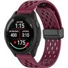 MELEJIA 22mm Cinturino Silicone Compatibile con Garmin Forerunner 570 47mm/Forerunner 970/Venu 4 45mm/Venu 3, 22mm Ricambio Cinturino, Regolabile Chiusura Magnetica, Silicone Cinturini-Borgogna