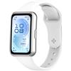 MELEJIA Cinturino Compatibile con Huawei Band 11 PRO/Band 11, Silicone Ricambio Cinturino, Comodo e Traspirante, Regolabile Sportiva Silicone Cinturini-Bianco