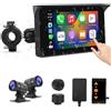 VSYSTO Telecamera da cruscotto Wireless per moto con CarPlay, touchscreen da 5, Navigazione GPS, Monitoraggio del parcheggio, WiFi, Telecamere anteriori e posteriori da 1080p e TPMS(CS5PRO)