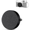 JJC Lega di alluminio Lens Cap per la Fujifilm Fuji X mezza fotocamera, con un tappo obiettivo keeper String - Nero