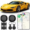 CMINGKEJI GPS Tracker per Auto, Smart Tracker Tag per Android e iOS, 2 Pezzi Magnetico Localizzatore GPS Per Auto, senza Abbonamento, IP68 Impermeabile Localizzatore con App Autonomia Lunga per Veicolo, Moto