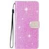 SEHEYA Cover per Xiaomi Redmi Note 15 Pro Plus 5G Custodia Portafoglio a Libro Brillantini Diamante Fibbia Chiusura Magnetica Borsa Glitter PU Pelle Porta Carte Cavalletto Caso, Viola Chiaro