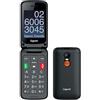 Gigaset GL590 GSM - Telefono cellulare GSM per anziani con cerniera, funzione SOS, funzionamento semplice con display a colori da 2,8, compatibile con apparecchi acustici, memoria 32 MB, senza