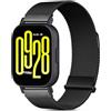 CHANRASI Metallo Cinturino 22mm Compatibile con Cinturini Xiaomi Redmi Watch 5 Active/5 Lite Donna,Cinturino Doppie Magnetiche per Redmi Watch 5 Active/5 Lite Nero
