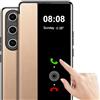 Nshkeji Custodia per Samsung Galaxy S23 Ultra 5G Cover Clear View [Touchscreen View] per Samsung S23 Ultra Custodia Morbida View Flip Extra Sottile Pelle Antiurto Case Cover Clear View (Oro)