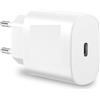 PhoneThrone Caricatore USB C Presa, 1 Pezzi Spina Adattatore Ricarica Rapido 20W Alimentatore USB C per iPhone 17 16 15 14 13 Pro Max, Spinotto Caricabatterie Carica Batterie Cellulare per Samsung S23 S24 S25 S26