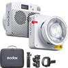 GODOX ML100Bi Kit1 Luce Video LED Portatile con Treppiede MT01 & Borsa di Stoccaggio, Bi-Color 2800-6500K COB, TLCI97 CRI98 Illuminazione Continua per Videografia