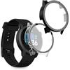 kwmobile 2x Custodia Rigida Smartwatch Compatibile con COROS PACE 4 Cover - Case Vetro Temperato Orologio Fitness - nero/trasparente
