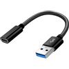 MZHOU Adattatore da USB C a USB 3.2 Gen2 10 Gbps, Maschio a TYPE-C Femmina Caricatore Cavo Corto Supporto 3 A Ricarica Rapida Compatibile Con Telefoni Cellulari Tipo C, Laptop, iPad(15 cm)