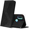 ZONNAVI Cover per Motorola Moto E20 / E30 / E40, Flip Custodia Pelle PU con [Slot Cart] [Supporto Stand] [Magnetica], Cover a Libro Portafoglio per Motorola Moto E20 / E30 / E40 (Nero)