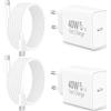 Rombica [Certificato Apple MFi] Caricabatterie iPhone 17 Rombica 4Pack PD3.0 40W USB C Caricatore USB C Alimentatore di rete con cavo di ricarica 2M Type-C per iPhone 17/17 Pro/17 Pro Max/16/16 Pro/15/iPad