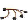 POPPSTAR 1x 20cm Adattatore SATA cavo di alimentazione (quadruplo) (adattatore di alimentazione per cavo Sata - 1x presa (m) su 4x spine (f))
