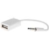 ulafbwur Convertitore da auto MP3 3,5 mm maschio AUX spina audio jack a USB 2.0 femmina cavo convertitore cavo