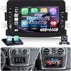 NHOPEEW 4+64G Radio Auto per Dacia Duster Sandero Dokker Logan Lodgy - Radio Android da 7 Pollici con Senza fili Carplay e Android Auto - Mirror Link DSP Schermo Diviso + Telecamera di Retromarcia