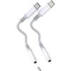 HOYULLI Adattatore USB C A Cavo AUX Jack Cuffie 3.5mm(2 Pack) per Apple Auricolari Audio Microfono Dongle Type C Adapter Connettore Headphone Convertitore Compatibile Per Samsung Per IPhone15 Splitter tp-3.5