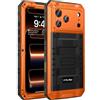 seacosmo Cover iPhone 17 Pro Max Impermeabile IP68, 360° Militare Antiurto e Antipolvere, Subacquea, Custodia iPhone 17 Pro Max con protezione schermo e copertura fotocamera integrata, Arancione