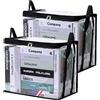 QSLKI 2 Pezzi Borse Porta Portatile per DVD, Custodia per Dvd Resistente Acqua Trasparente di Grande Capacità Custodia, Borse di Archiviazione per Trasporto per CD, Album, Libri (38x27x32cm)
