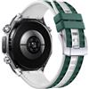 GIOPUEY Cinturini Compatibile con Huawei Watch Ultimate 2/GT6/GT5/GT4/Runner 2, Morbido TPU Cinturino [Design a Colori di Giunzione] - Green/White