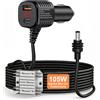 KOOVIVA 105W Boost Starlink Mini Car Adapter-3 in 1 Stops Riboots & Power Supply Damaged Star link Mini Cable + Cigarette Lighter Adapter 12V-24V con cavo di alimentazione DC per auto, camper e barche
