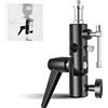 NEEWER Staffa per Flash Tipo H Adattatore con Supporto per Ombrello Softbox, Girevole a 180° in Metallo per Cavalletto con Vite Adattatore 1/4" a 3/8", per Speedlite Luce LED Stativo Treppiede, 2pz